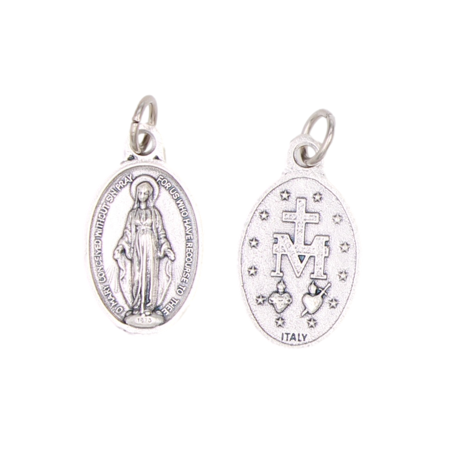 Silver-tone Miraculous Double Sided Medal - 4 Options