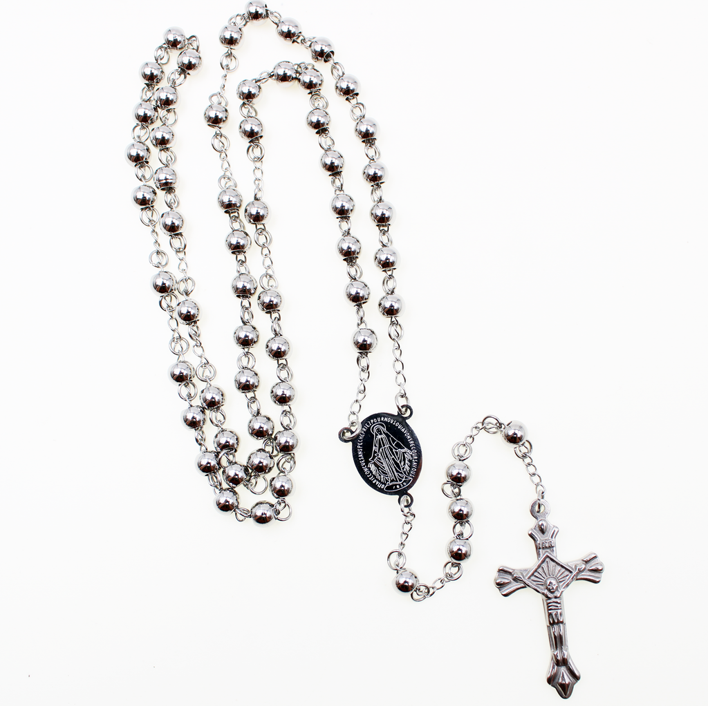 6mm Stainless Steel Rosary