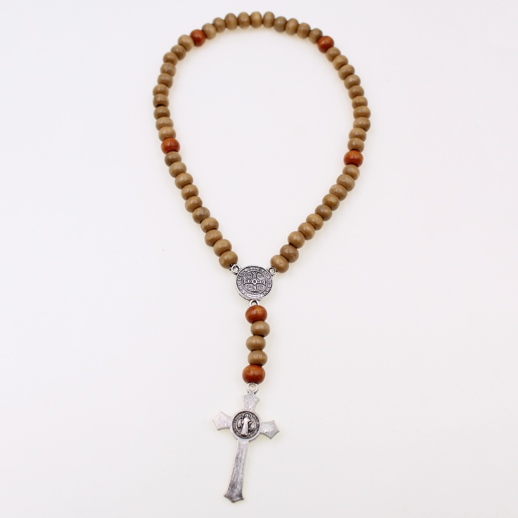 3mm Wood Stretch Auto Rosary