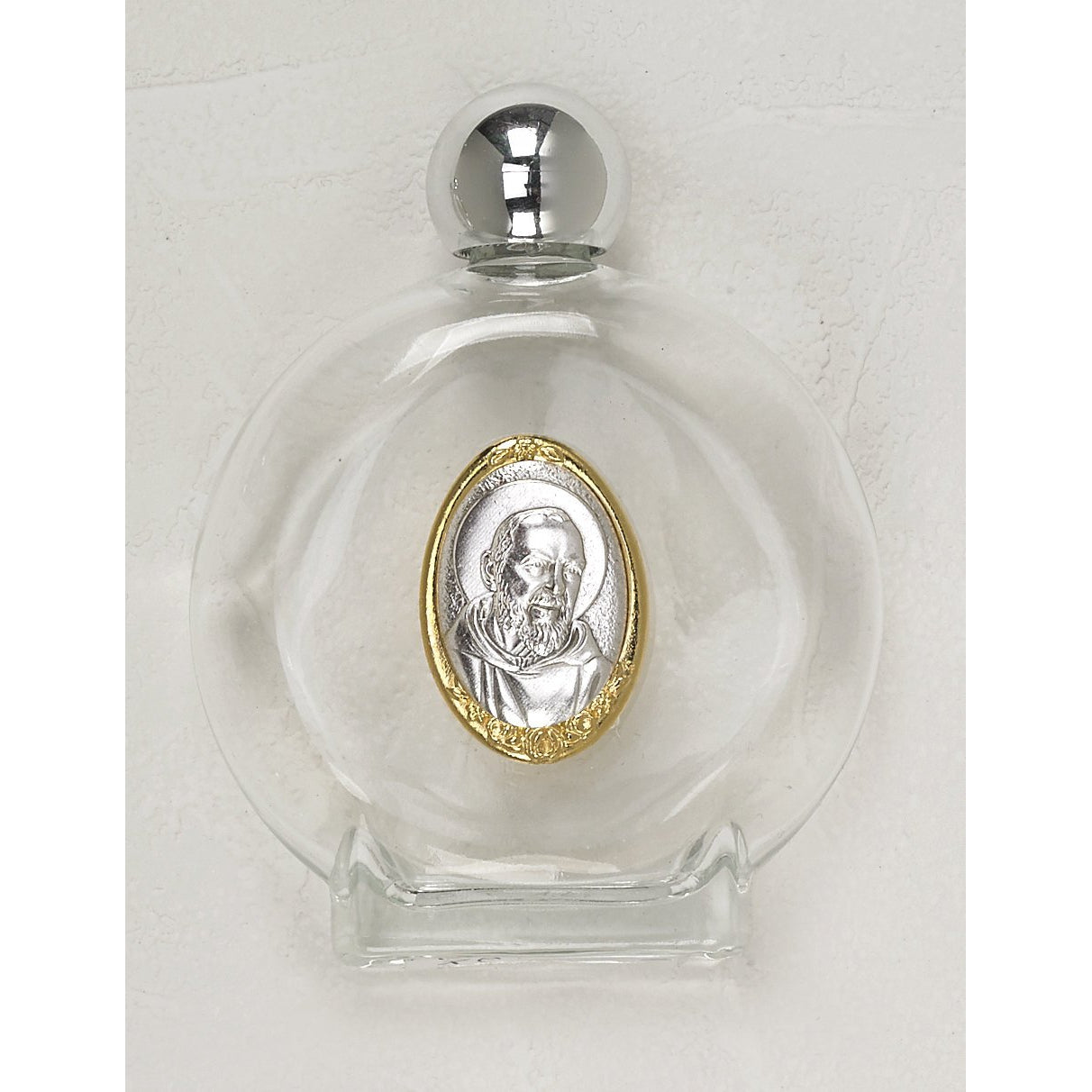 Large Glass Holy Water Bottle - Divine Mercy